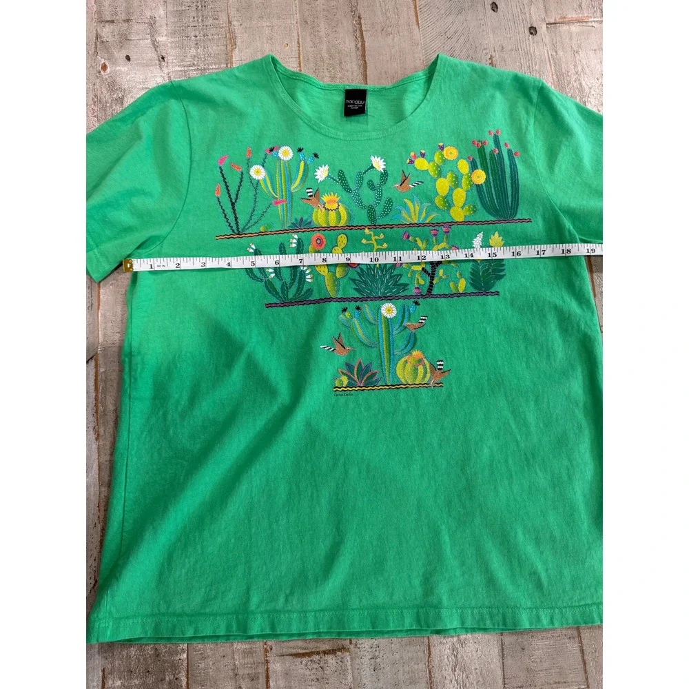 Sabaku Artwear Green Cactus Cactus Graphic T-Shirt Womens Small Cotton USA - Picture 9 of 9